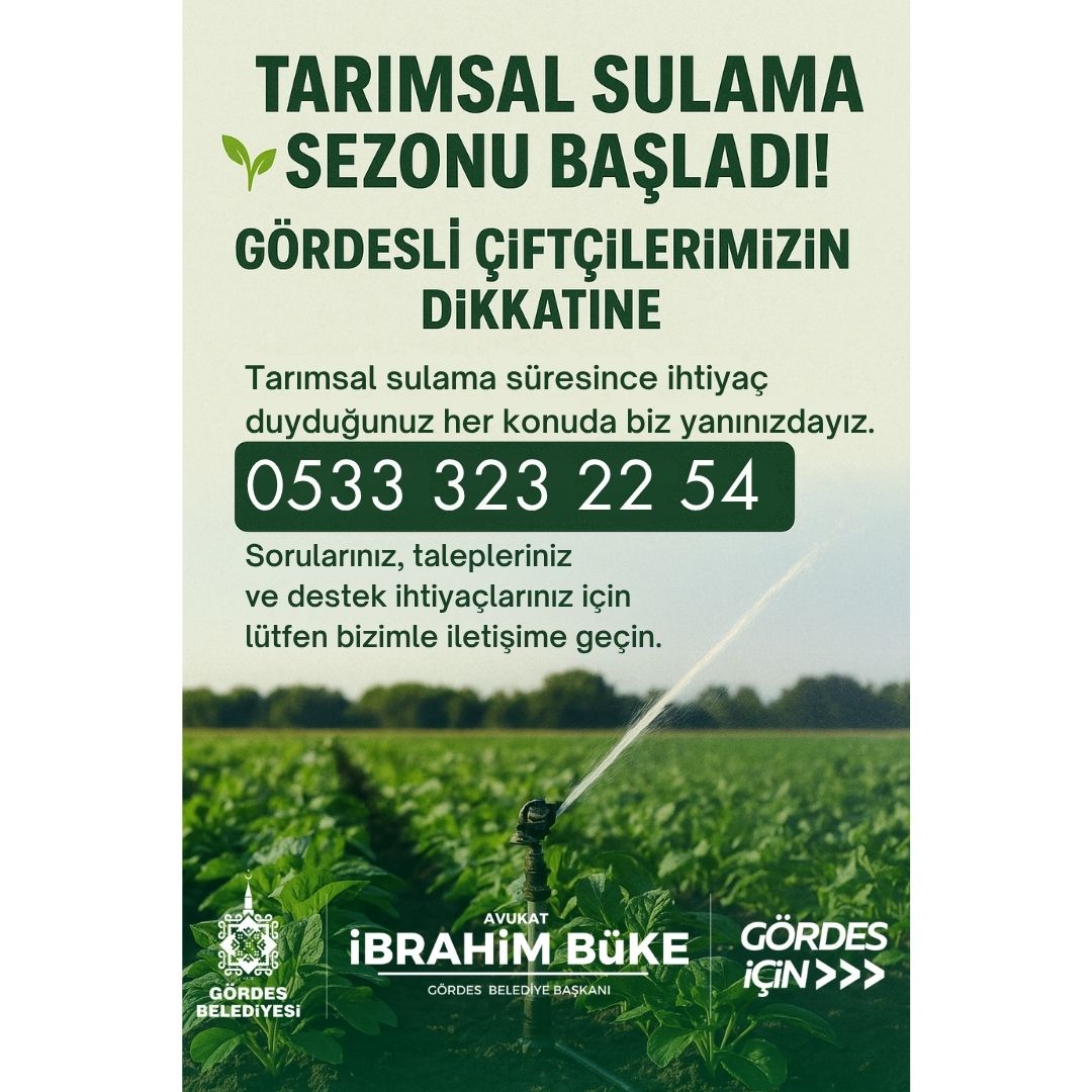 Tarımsal sulama hattı